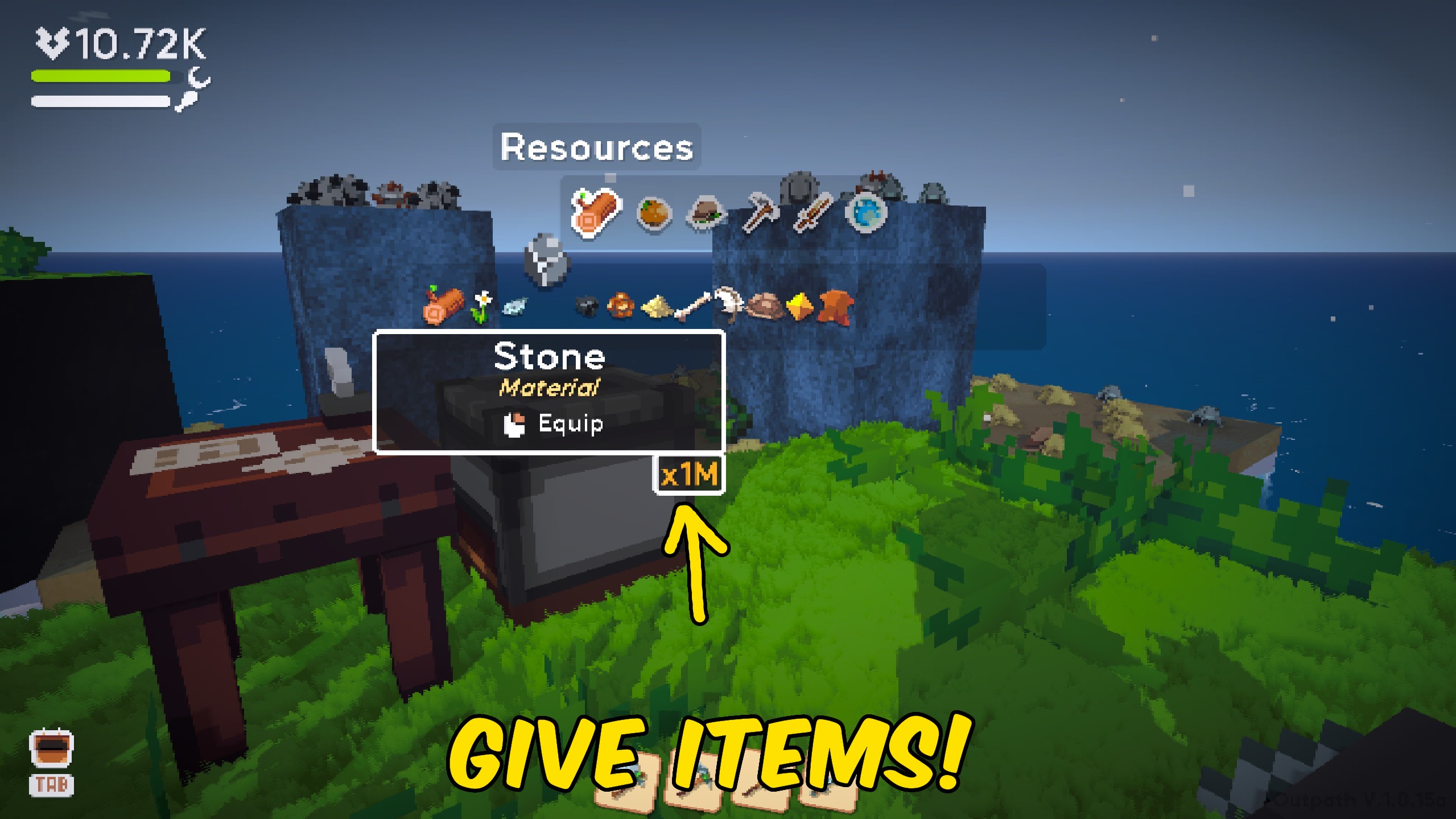 Outpath — Give Items (screenshot 2)